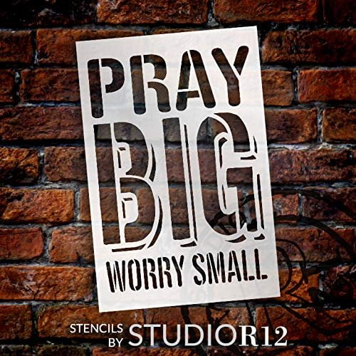 Divinity Boutique Pray Big Worry Small in Black 7 x 4.5 Wooden Decorative Tabletop Sign Divinity Boutique Pray Big Worry Small in Black 7 x 4.5 Wooden Decorative Tabletop Sign
